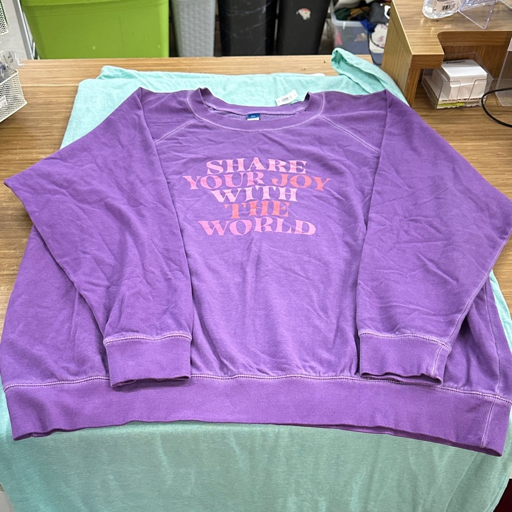 Old Navy Purple Crew Neck Sweater